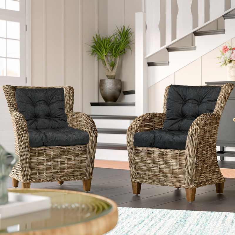 Garden High Back Rocking Chair Cushion could be used in home ratten chair | Rulaer