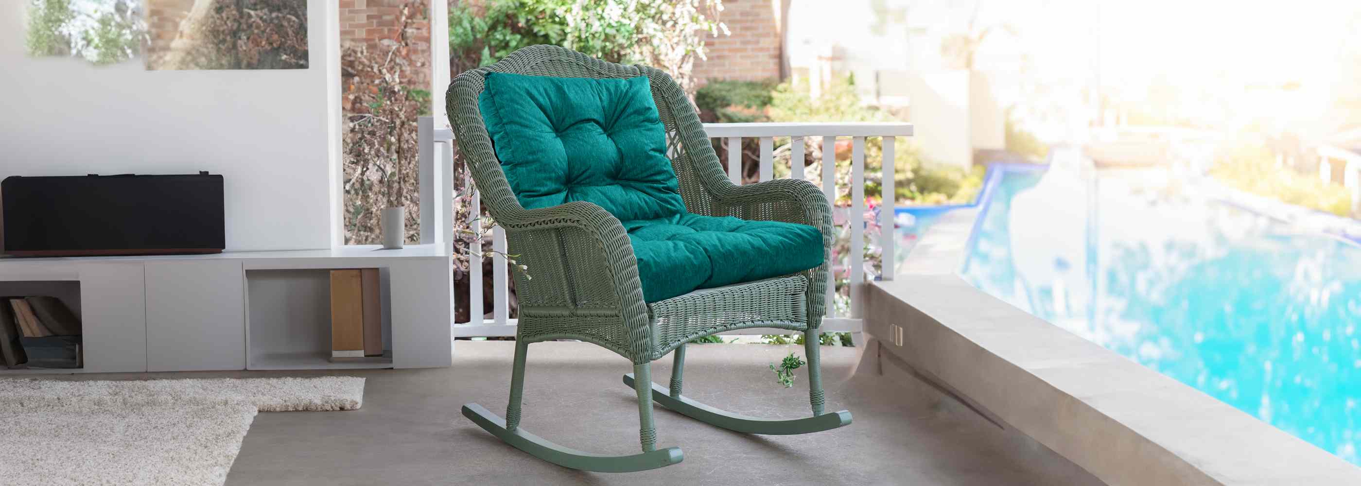 Garden High Back Rocking Chair Cushion could be used in porch rocking chair | Rulaer