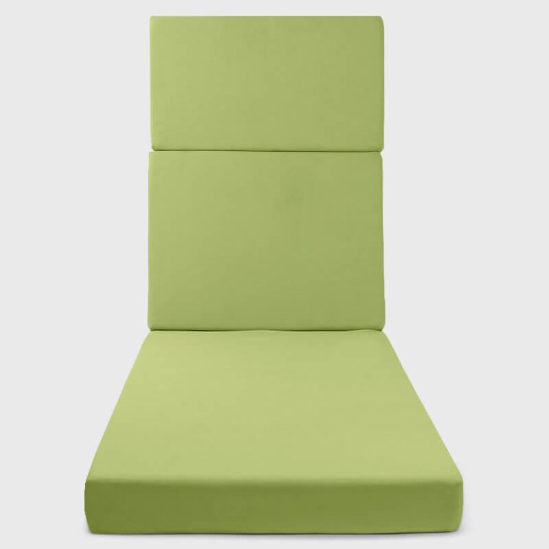 Grassy green Outdoor Deck Chaise Lounge Cushion | Rulaer