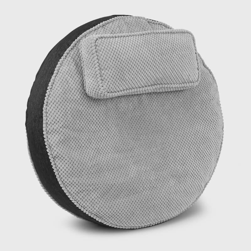 Gray Comfiest Small Puppy Bed with Pillow uses soft fabrics | Rulaer