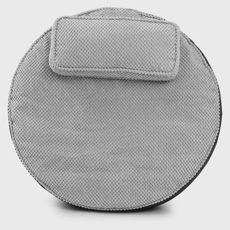 Gray Comfiest Small Puppy Bed with Pillow uses soft fabrics | Rulaer