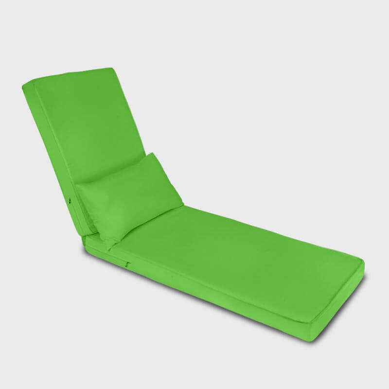 Green Outdoor Waterproof Chaise Lounge Cushion is used in patio chaise lounge chair | Rulaer cushion