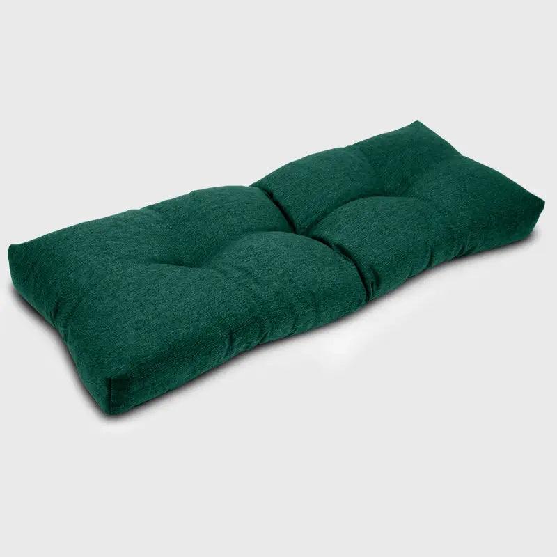 Indoor or Outdoor Tufted Bench Cushion with Dark green Color is a beautiful and comfortable decor for your indoor or outdoor bench. | Rulaercushion