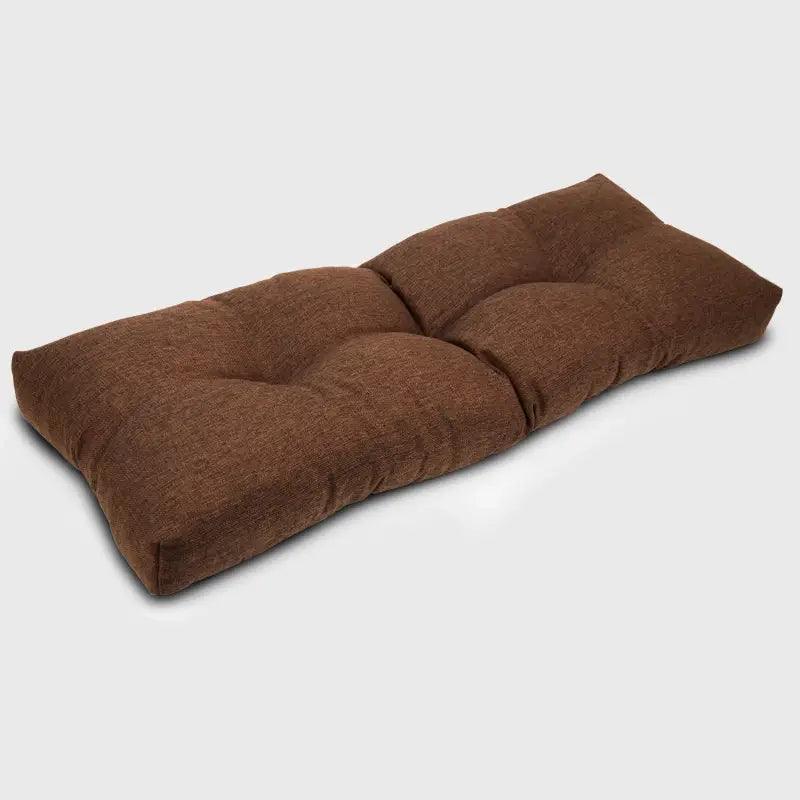 Indoor or Outdoor Tufted Bench Cushion with Deep brown Color is a beautiful and comfortable decor for your indoor or outdoor bench. | Rulaercushion