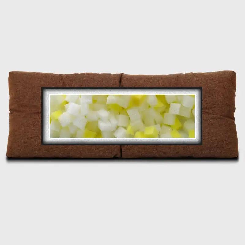 Indoor or Outdoor Tufted Bench Cushion with Deep brown Color has sponge particles and silk floss, super light weight good rebound effect | Rulaercushion