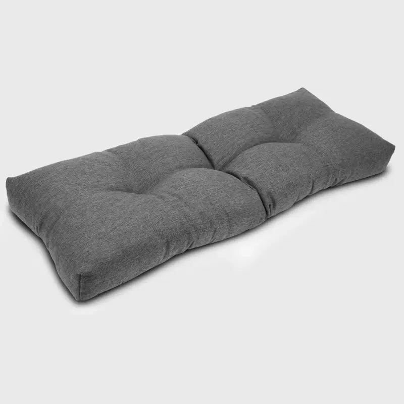 Indoor or Outdoor Tufted Bench Cushion with Deep gray Color is a beautiful and comfortable decor for your indoor or outdoor bench. | Rulaercushion