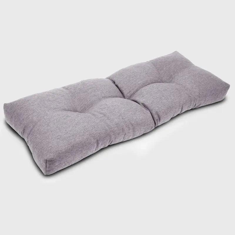 Indoor or Outdoor Tufted Bench Cushion with Light gray Color is a beautiful and comfortable decor for your indoor or outdoor bench. | Rulaercushion