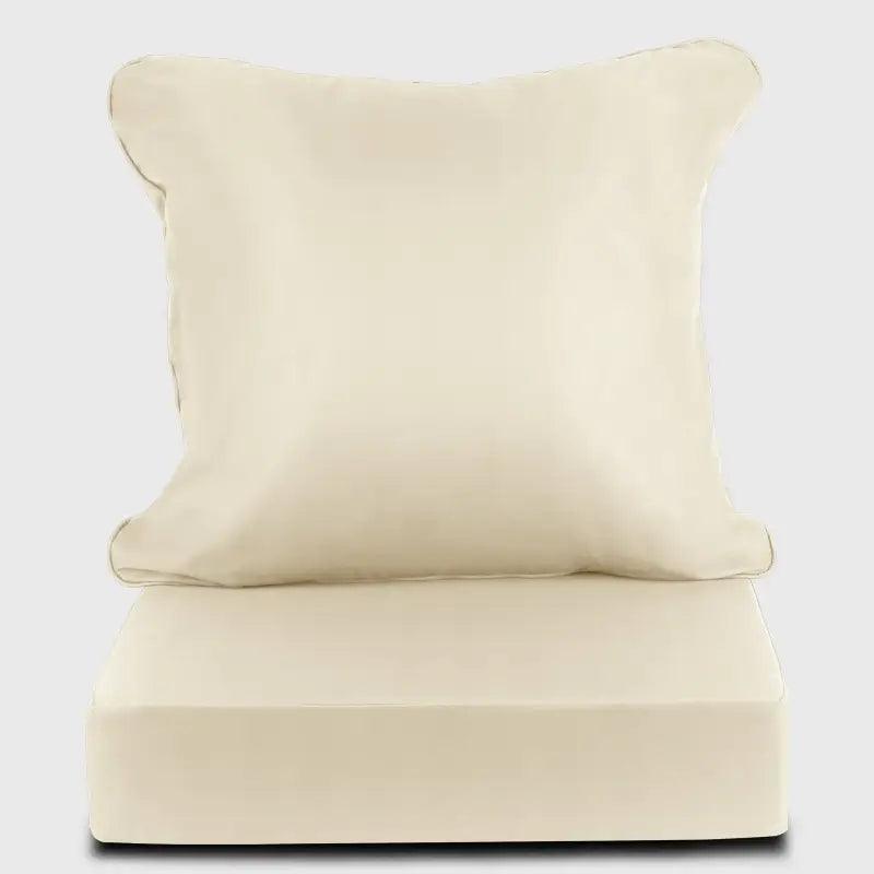 Ivory Indoor or Outdoor Deep Seat Cushion is well decorated with your indoor home furniture | Rulaercushion