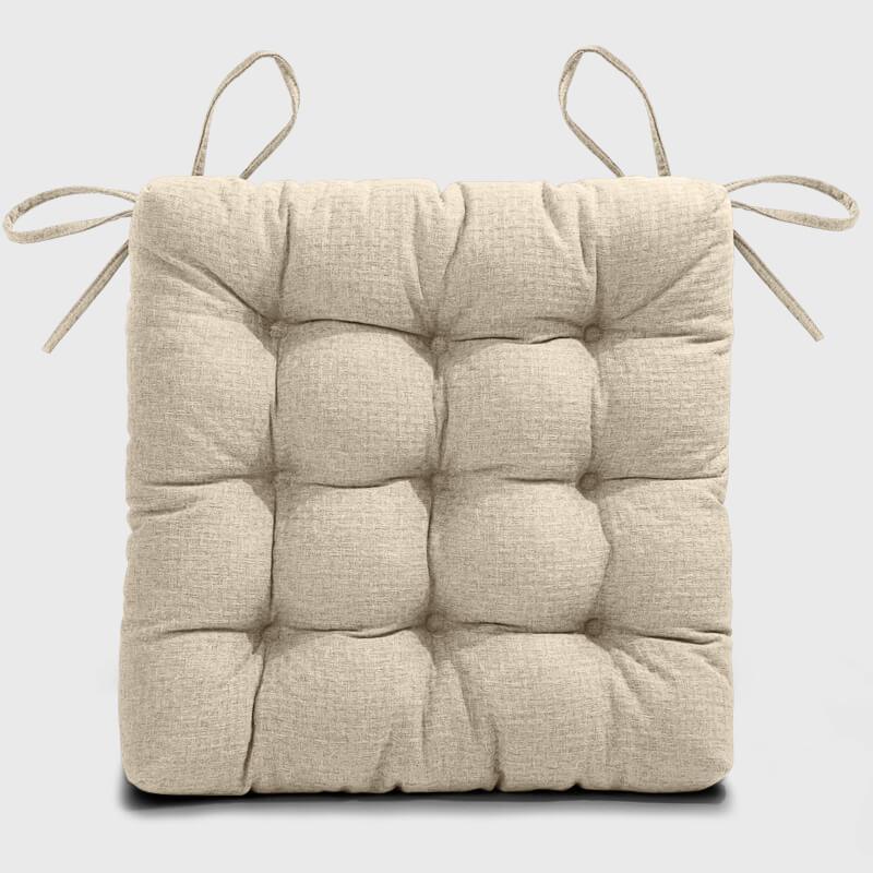 Ivory Tufted Chair Cushions For Kitchen Chairs | Rulaer