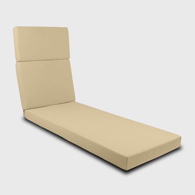 Khaki Outdoor Deck Chaise Lounge Cushion | Rulaer