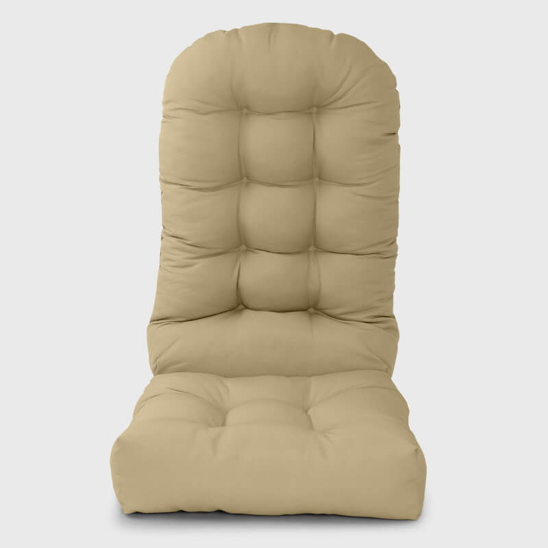 Khaki Outdoor Tufted Rocking Chair Cushion | Rulaer