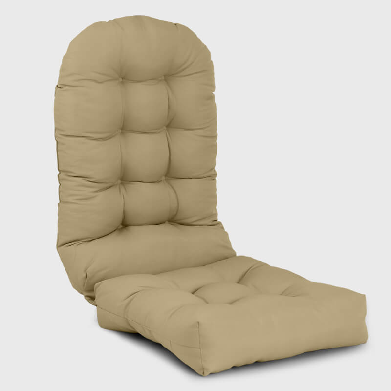 Khaki Outdoor Tufted Rocking Chair Cushion can enhance the comfort and aesthetic appeal of your outdoor rocking chair | Rulaer