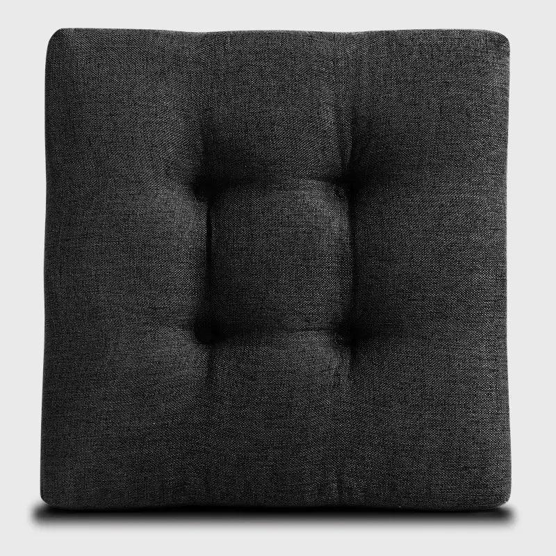 Kitchen Square Bar Stool Cushions with Ties with Deep gray color can be used in coffee chairs and end table chairs | Rulaercushion