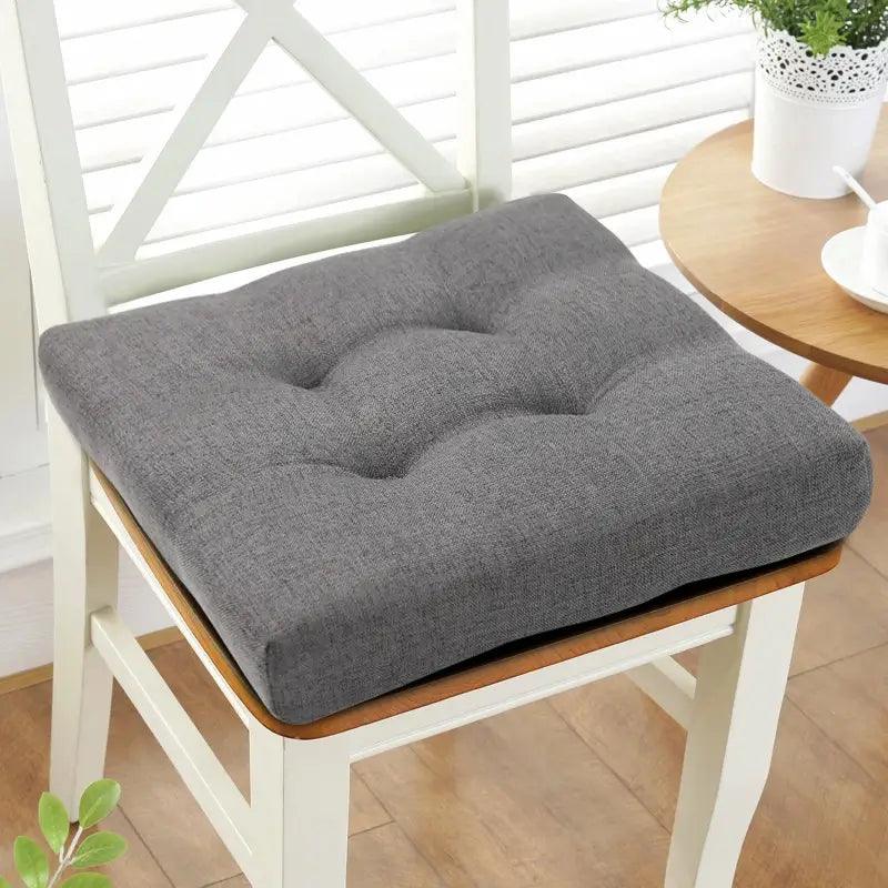 Kitchen Square Bar Stool Cushions with Ties with Light gray color can be used in coffee chairs or dining chairs | Rulaercushion