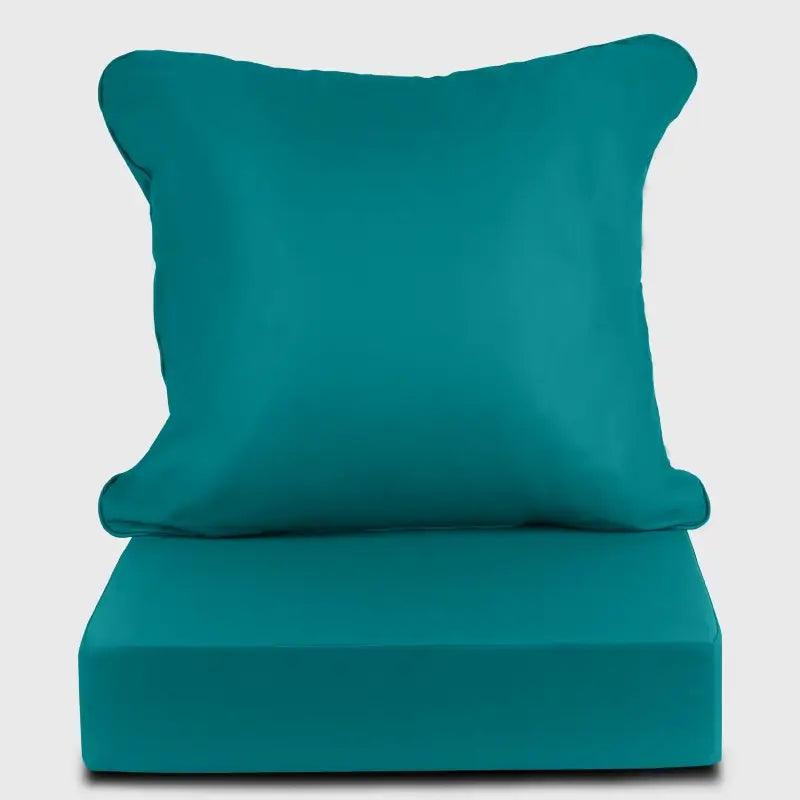 Lake blue Indoor or Outdoor Deep Seat Cushion is well decorated with your indoor home furniture | Rulaercushion