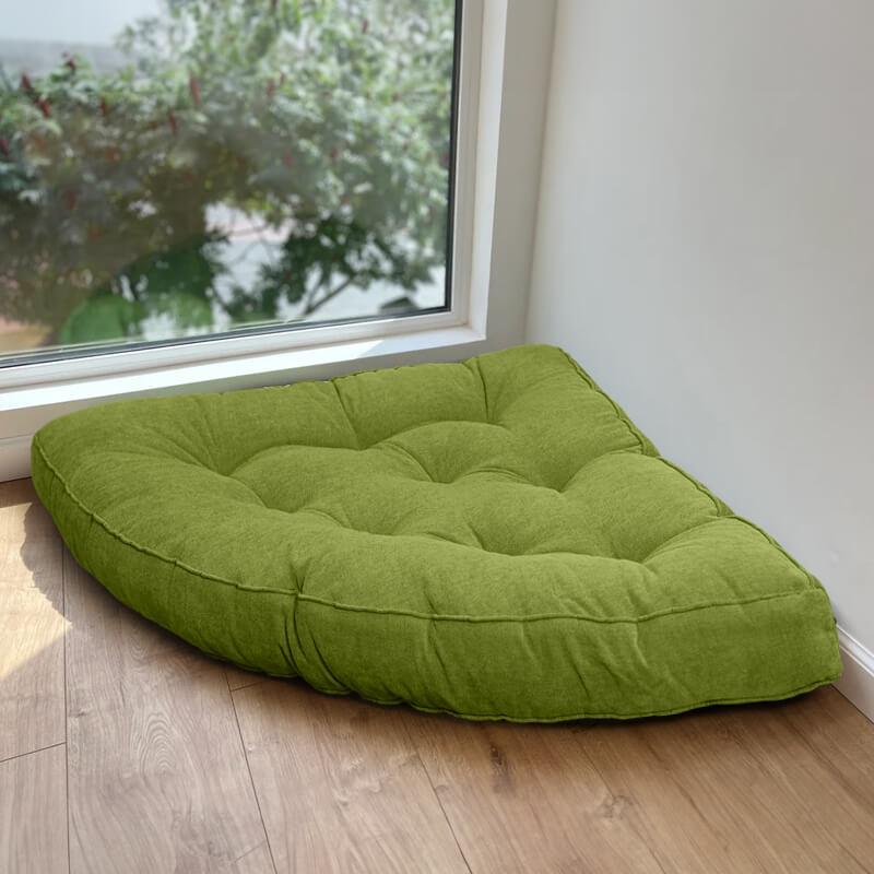 Large Reading Nook Floor Cushion acts as the window corner seat cushion | Rulaer