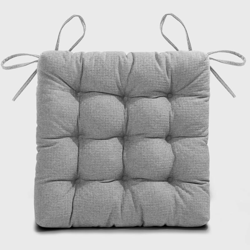 Light Gray Tufted Chair Cushions For Kitchen Chairs | Rulaer