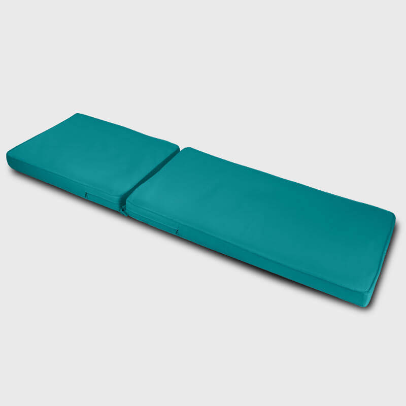 Light blue Outdoor Waterproof Chaise Lounge Cushion is used in patio chaise lounge chair | Rulaer cushion