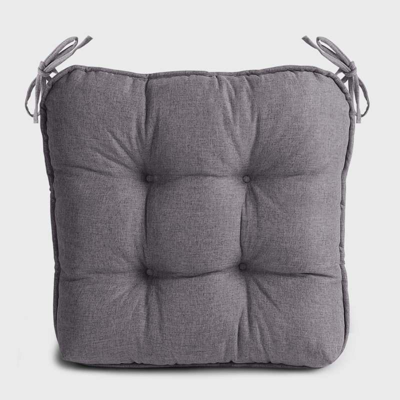 Light gray Dinette Chair Cushions with Ties | Rulaer