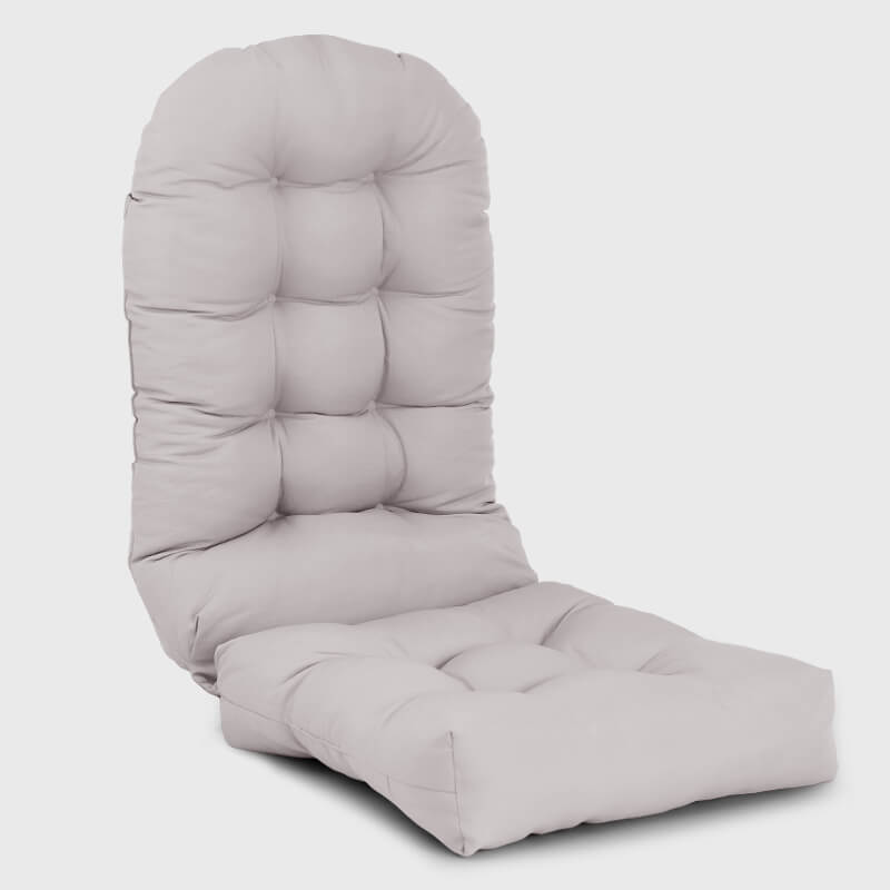 Light gray Outdoor Tufted Rocking Chair Cushion can enhance the comfort and aesthetic appeal of your outdoor rocking chair | Rulaer