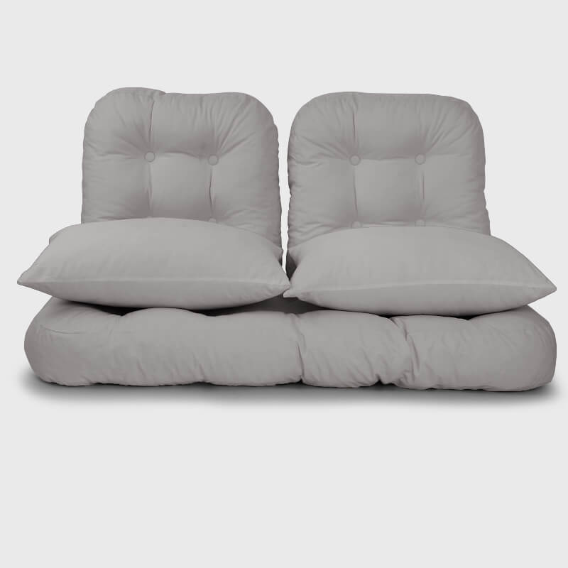 Light gray Patio Wicker Loveseat Cushion Sets has two cushions that can support your back | Rulaer cushion