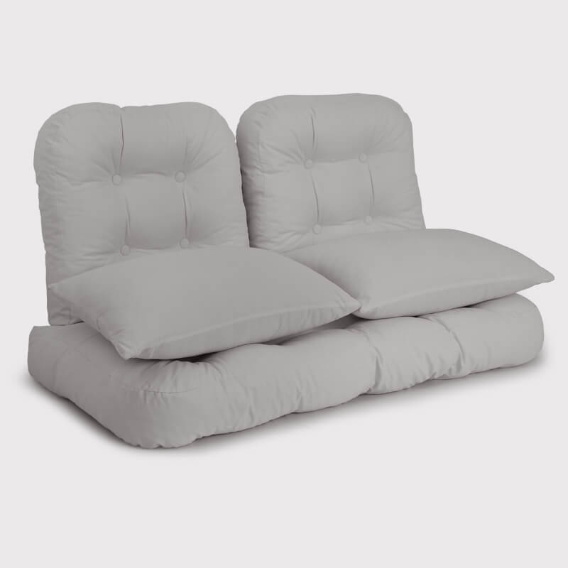 Light gray Patio Wicker Loveseat Cushion Sets has two cushions that can support your back | Rulaer cushion