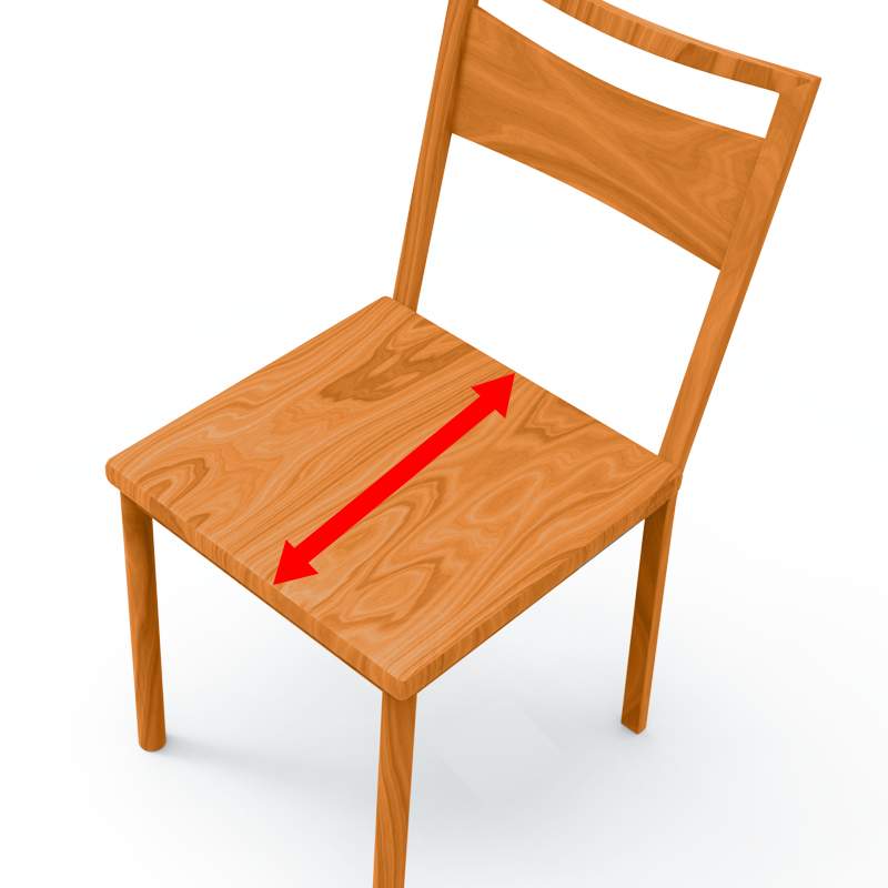 Measure bar stool cushion depth Rulaer