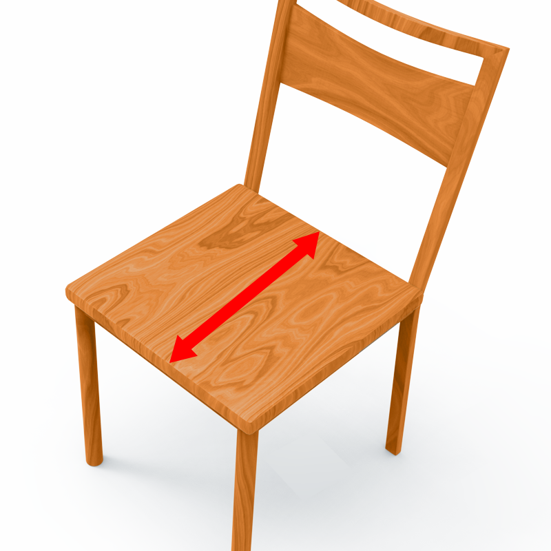 Measure chair cushion depth Rulaer