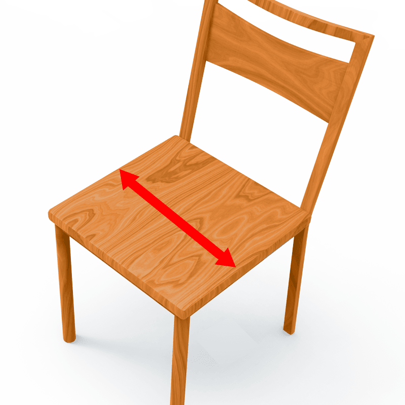 Measure chair cushion width Rulaer