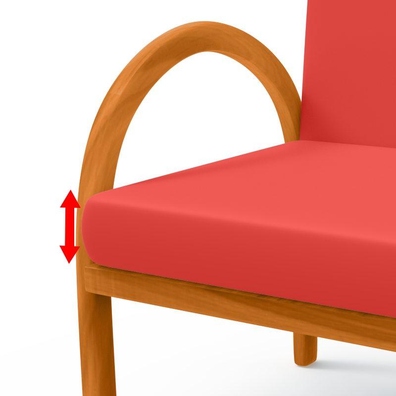 Measure rocking chair cushion's thickness Rulaer