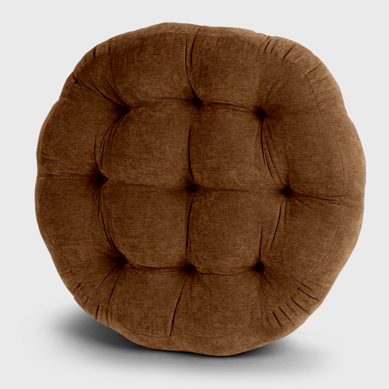 Office Round Floor Cushion with Deep brown color could be used in your living room floor, office floor, reading room floor, resting room floor, lawn pillow, etc. | Rulaercushion