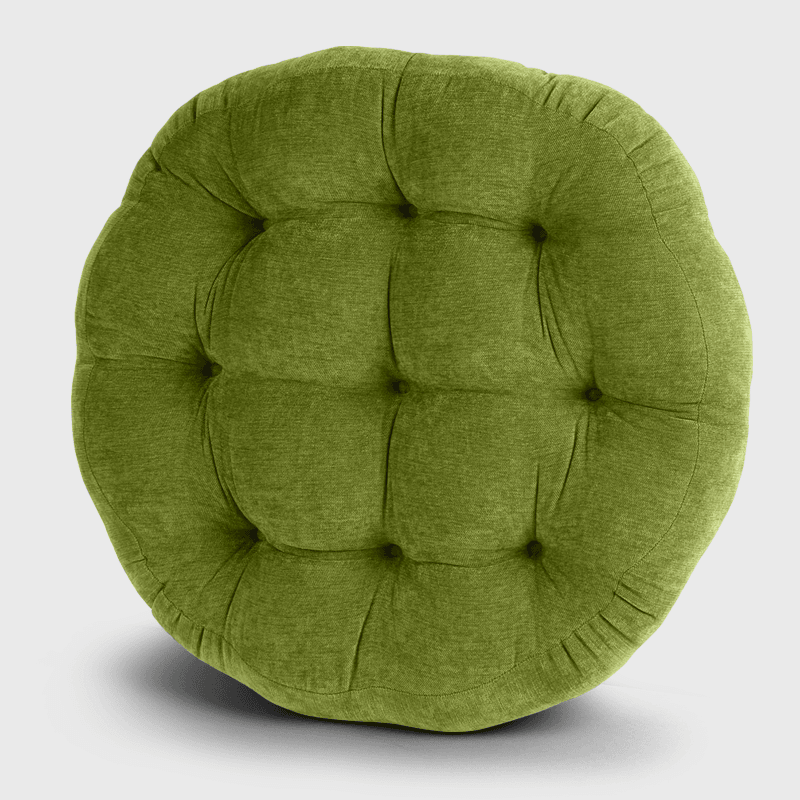 Office Round Floor Cushion with Grassy green color could be used in your living room floor, office floor, reading room floor, resting room floor, lawn pillow, etc. | Rulaercushion