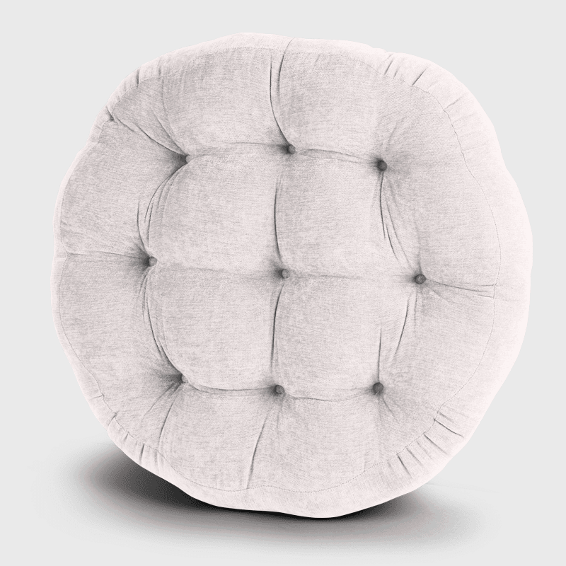 Office Round Floor Cushion with White color could be used in your living room floor, office floor, reading room floor, resting room floor, lawn pillow, etc. | Rulaercushion