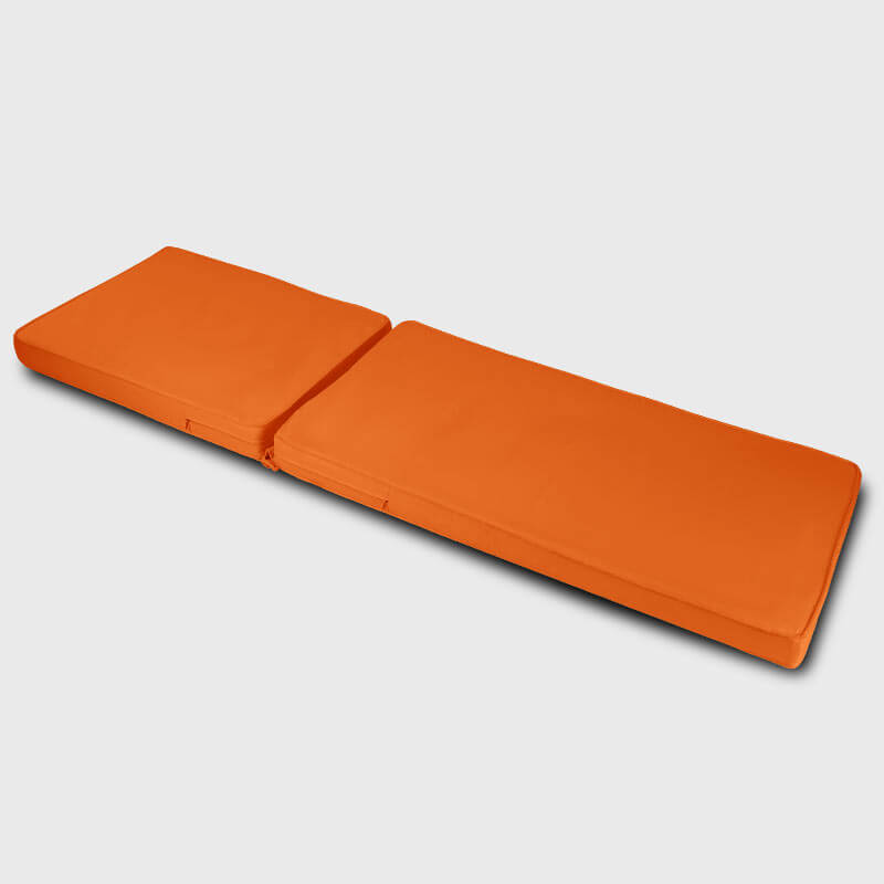 Orange Outdoor Waterproof Chaise Lounge Cushion is made of premium fabric | Rulaer cushion