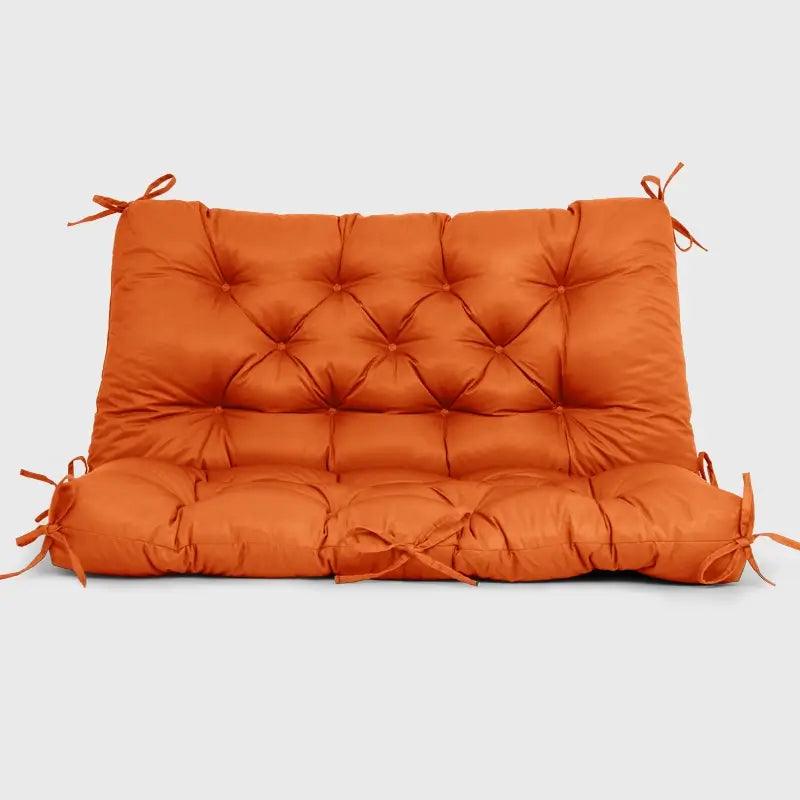 Orange Tufted Swing Cushion, with tufted design, adds a touch of style and elegance to your outdoor seating area | Rulaercushion