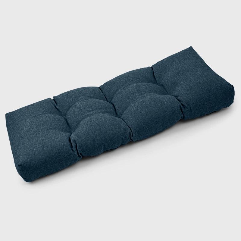 Outdoor Tufted Swing Cushion with Deep blue Color is a beautiful and comfortable decor for your garden swing. | Rulaercushion