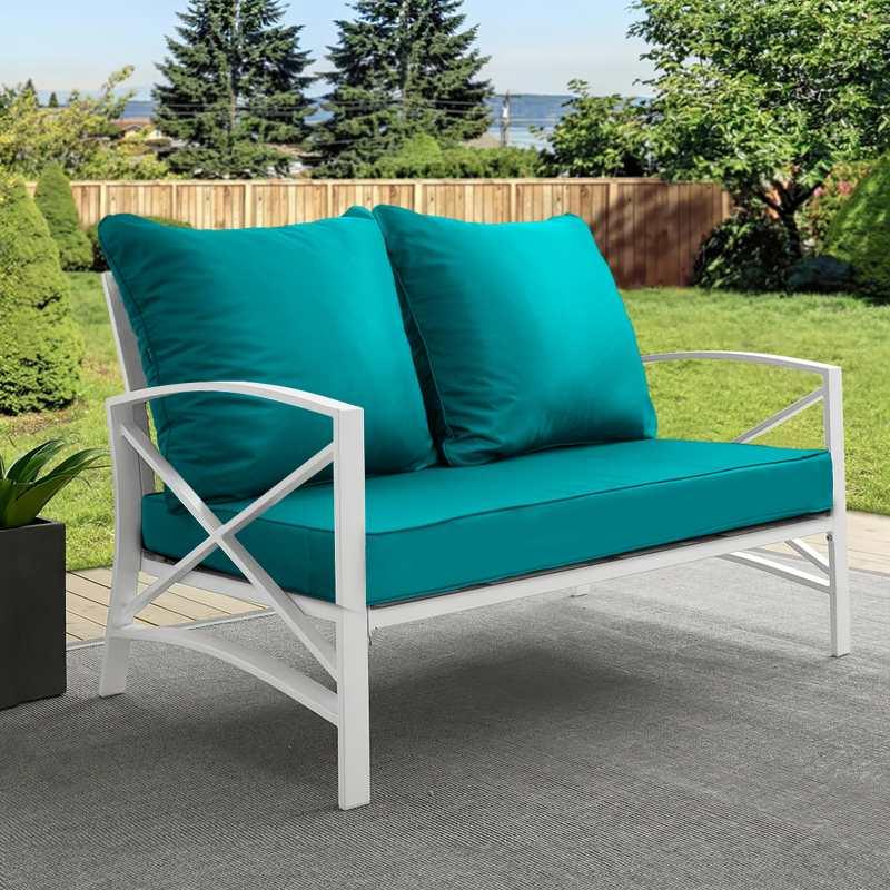 Outdoor Waterproof Loveseat Cushions could be placed on garden chairs | Rulaer