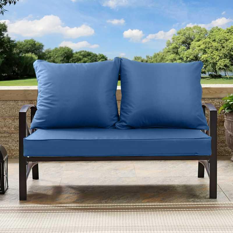 Outdoor Waterproof Loveseat Cushions could be placed on outdoor furnitures | Rulaer