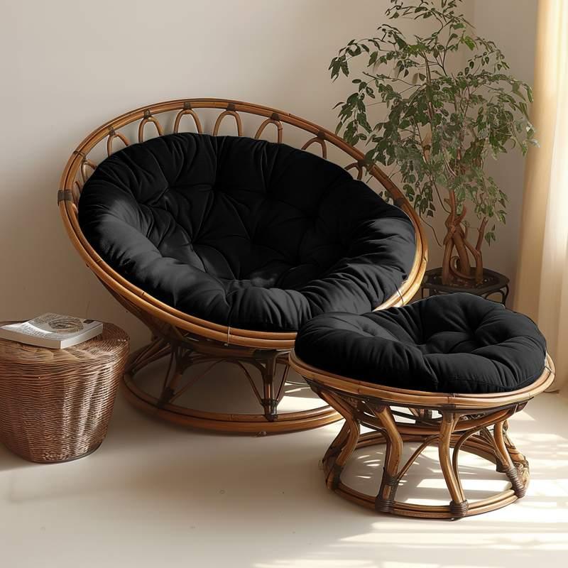 Patio Papasan Chair Cushion Pillow could be placed in indoor living room | Rulaer