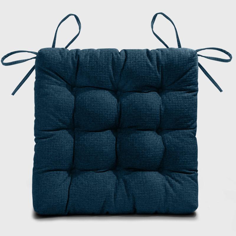 Peacock blue Tufted Chair Cushions For Kitchen Chairs | Rulaer