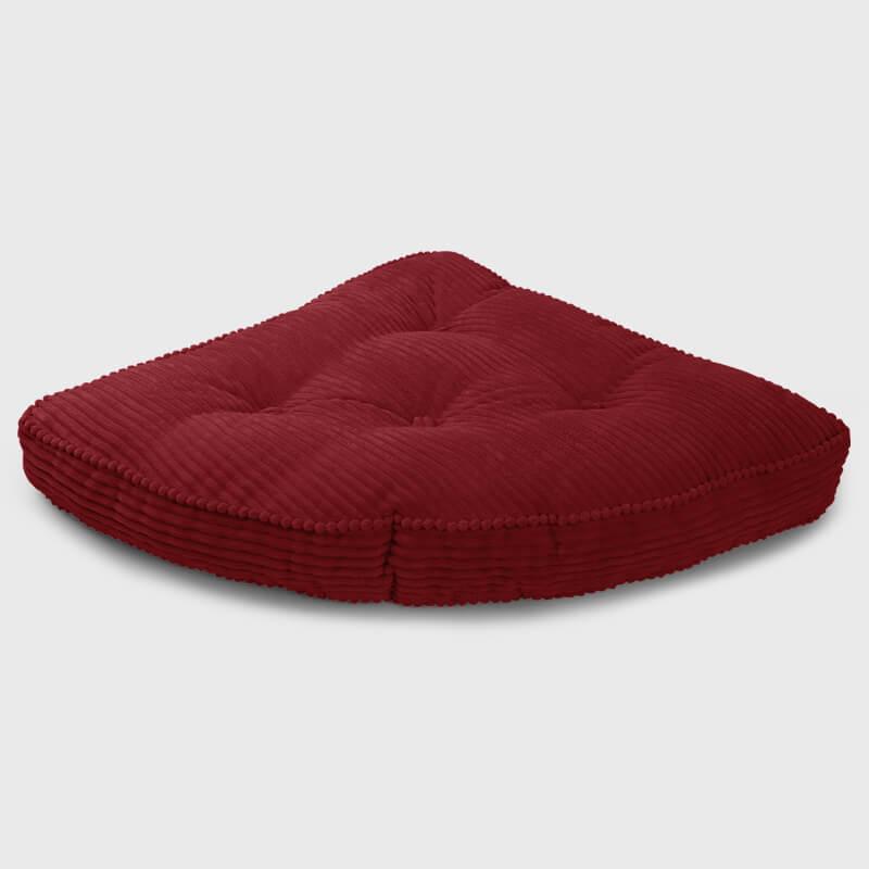 Red Bedroom Corner Large Floor Cushion is put on your bedroom floor | Rulaer