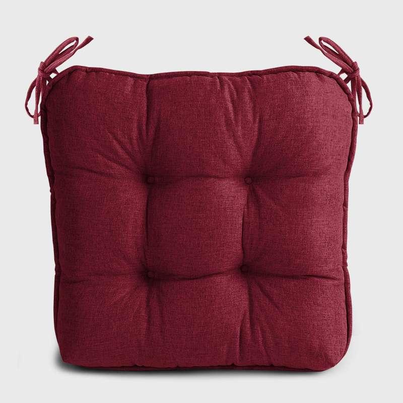 Red Dinette Chair Cushions with Ties | Rulaer