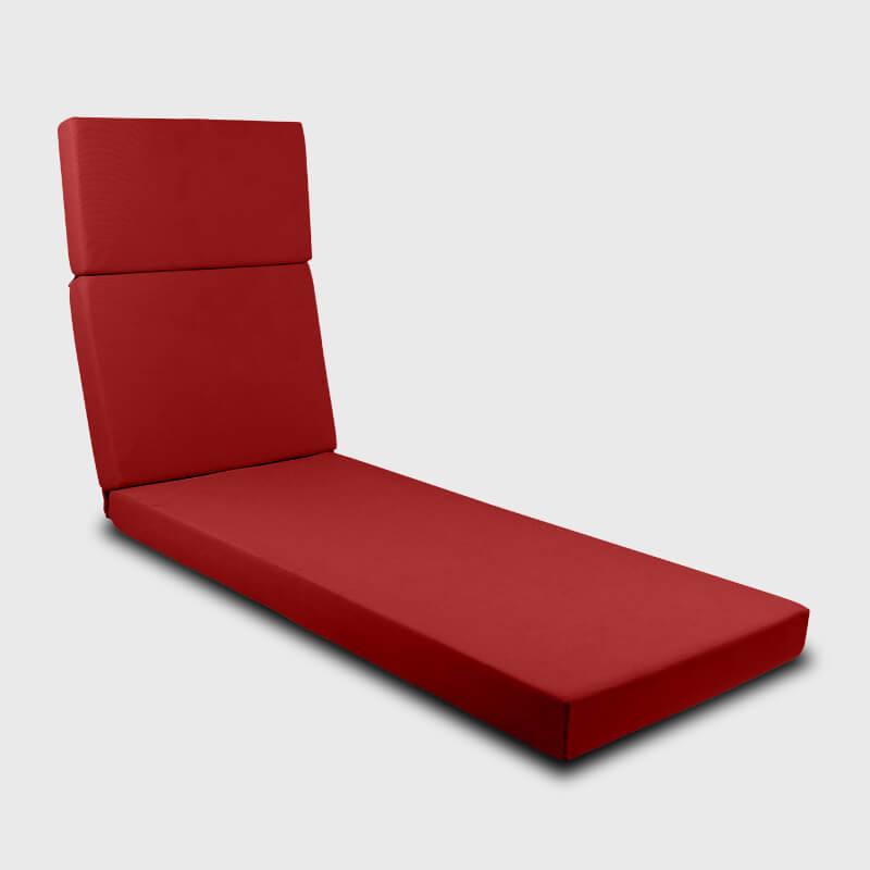 Red Outdoor Deck Chaise Lounge Cushion | Rulaer