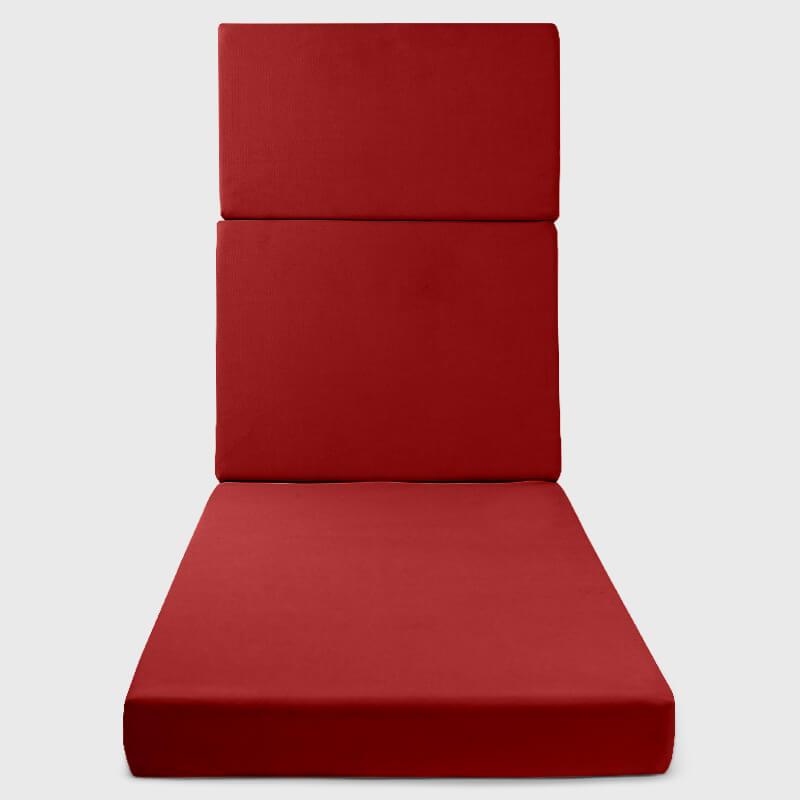 Red Outdoor Deck Chaise Lounge Cushion | Rulaer