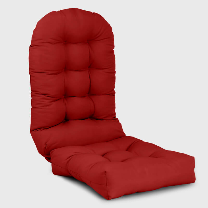 Red Outdoor Tufted Rocking Chair Cushion can enhance the comfort and aesthetic appeal of your outdoor rocking chair | Rulaer