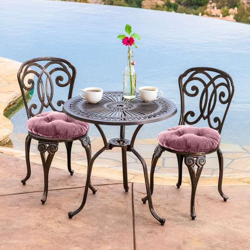Round Bistro Chair Cushions could be placed on outdoor dining round stool cushions Rulaer