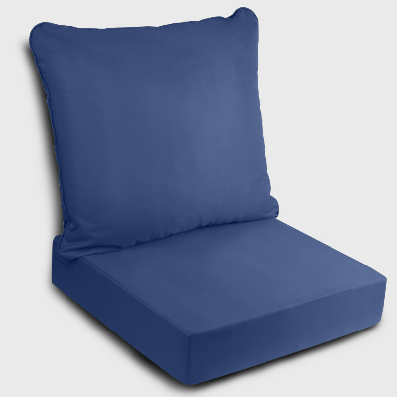Slate gray Indoor or Outdoor Deep Seat Cushion is well decorated with your outdoor garden chair Rulaer
