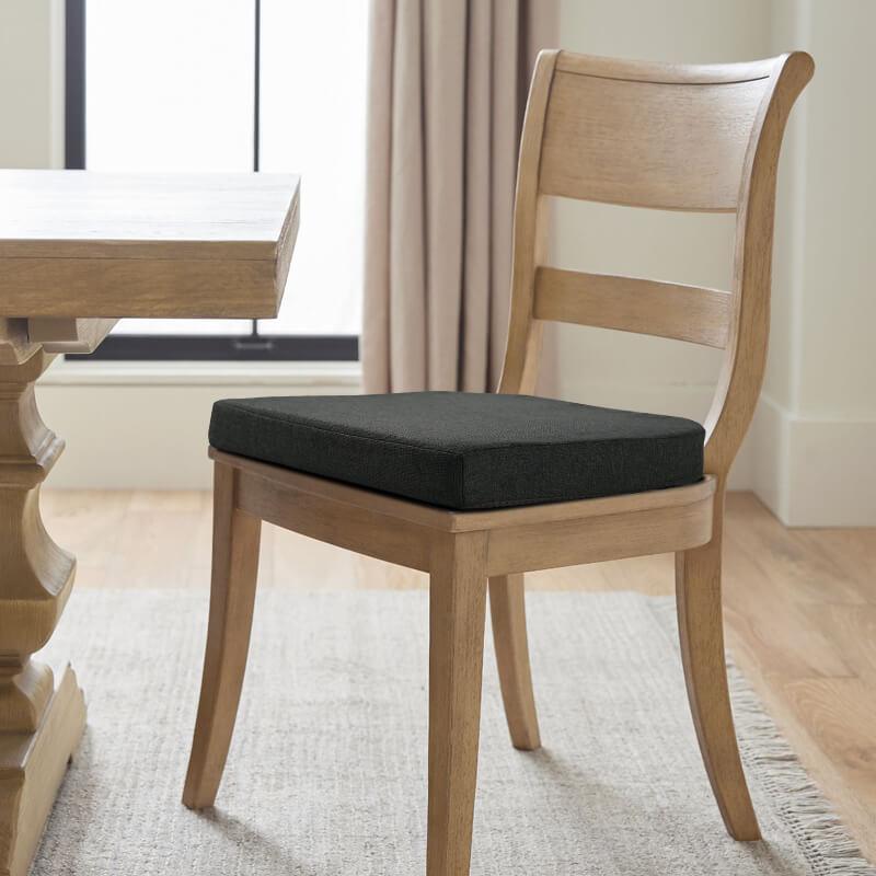 The Indoor U Shaped Dining Chair Cushion is placed on indoor wodden dining chair | Rulaer