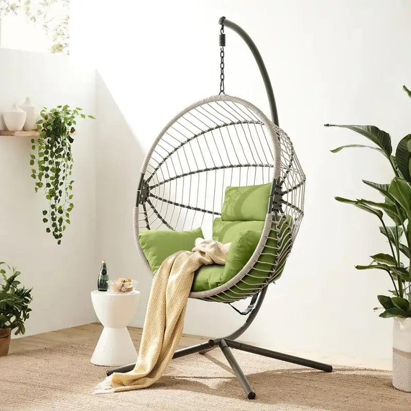 The Outdoor Hanging Basket Egg Chair Cushion can enhance the comfort of indoor vacation rental properties or resort settings. | Rulaercushion