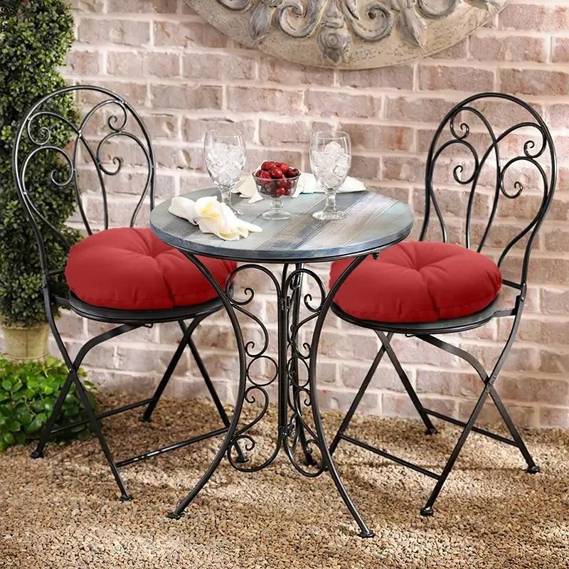Patio Round Bar Stool Cushion with Red Color has fashion appearance and soft touch, suitable for the round indoor or outdoor chairs. | Rulaercushion